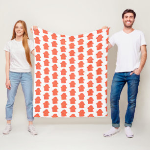 Orange Cream Ghost Fleece Blanket