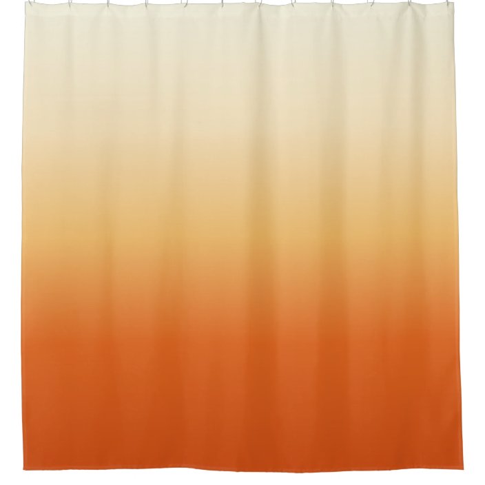 orange and grey shower curtain