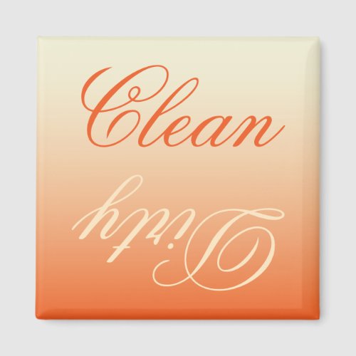 Orange Cream Ombre Dishwasher CleanDirty Magnet