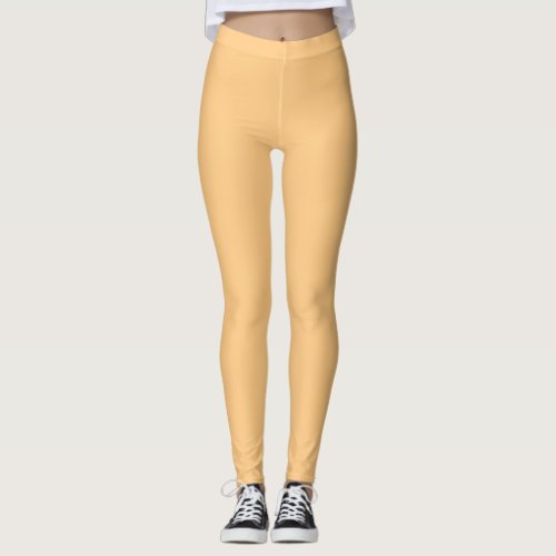 Orange Cream Solid Ice Cream  Color Leggings