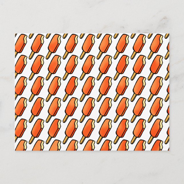 Orange Creamsicle Icecream Popsicles Postcard (Front)