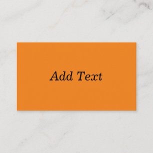 Orange Create Your Own Add Text Custom Business Card
