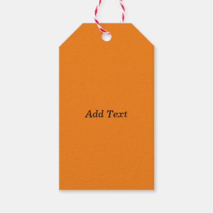 Orange Create Your Own Add Text Custom Gift Tags