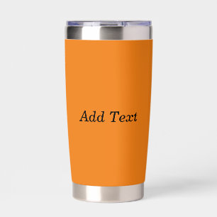 Orange Create Your Own Add Text Custom Insulated Tumbler