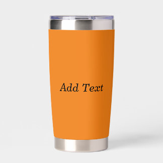 Orange Create Your Own Add Text Custom Insulated Tumbler