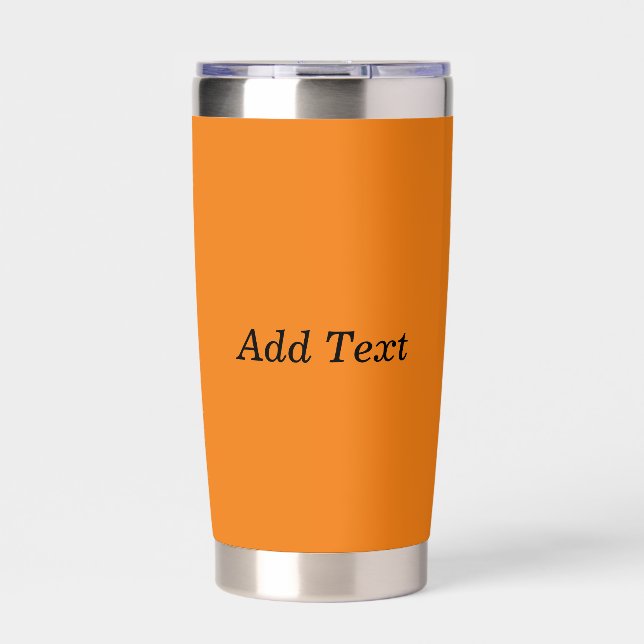 Orange Create Your Own Add Text Custom Insulated Tumbler (Front)