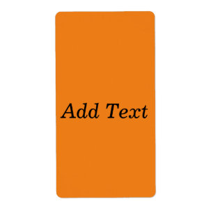 Orange Create Your Own Add Text Custom Label