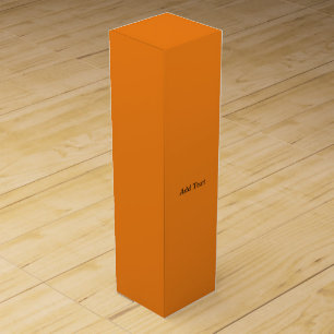 Orange Create Your Own Add Text Custom Wine Box
