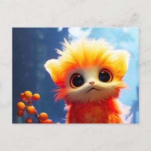 Orange Creature Holiday Postcard