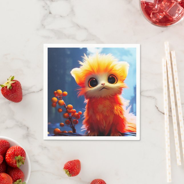 Orange Creature Napkins (Insitu)