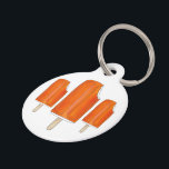 Orange Creme Ice Cream Popsicle Creamsicle Dessert Pet Name Tag<br><div class="desc">Pet tag design features an original illustration of a classic orange and creme ice cream creamsicle popsicle. Just personalize with the name of your dog or cat. Lots of coordinating pet products are also available from this shop! Don't see exactly what you're looking for? Contact Rebecca to have a product...</div>
