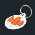 Orange Creme Ice Cream Popsicle Creamsicle Dessert Pet Name Tag<br><div class="desc">Pet tag design features an original illustration of a classic orange and creme ice cream creamsicle popsicle. Just personalize with the name of your dog or cat. Lots of coordinating pet products are also available from this shop! Don't see exactly what you're looking for? Contact Rebecca to have a product...</div>