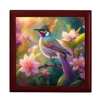 Orange Crested Rainbow Jay Fantasy Bird Gift Box