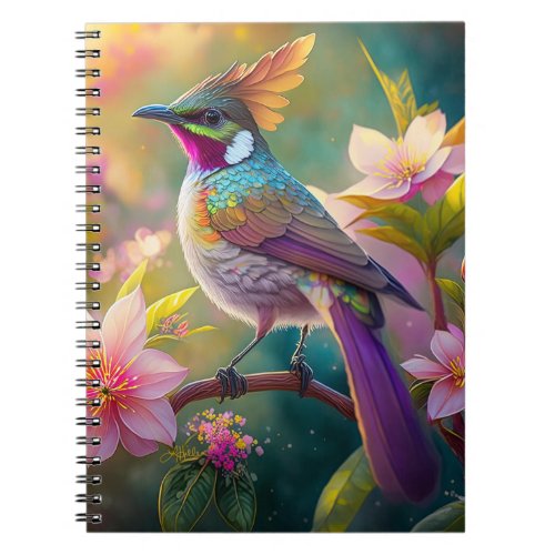 Orange Crested Rainbow Jay Fantasy Bird Notebook