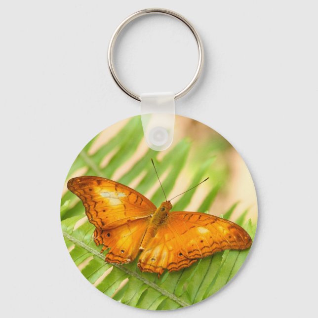 Orange Cruiser Butterfly Keychain (Front)