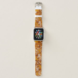 Orange Crystal Apple Wrist Band Watch