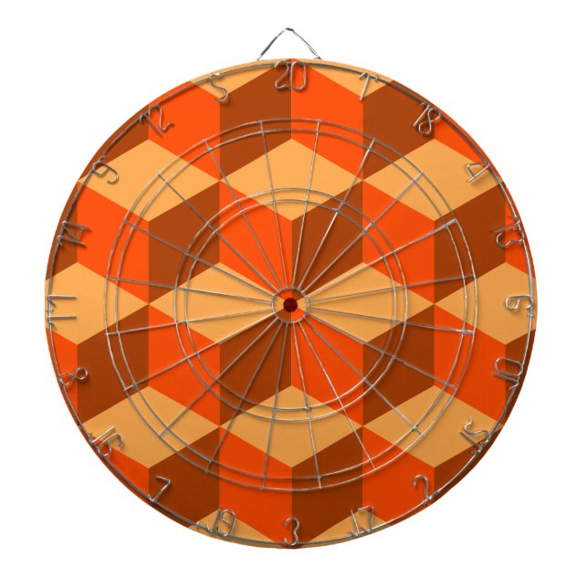 Orange Cubes Dart Board (Front)