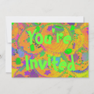 Orange Cupcakes 'You're Invited'  invitation