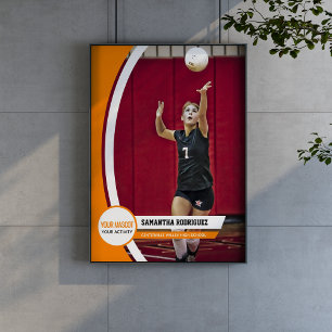 Orange Curved Frame School Photo Poster