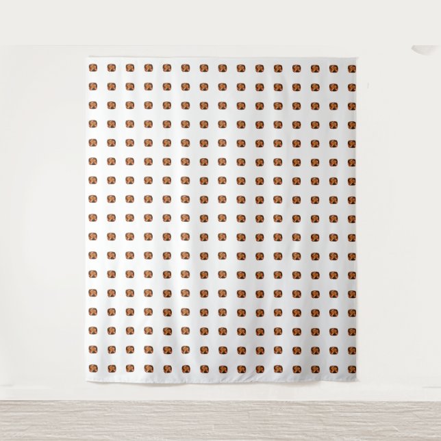 Orange Cushion-cut Pattern Tapestry (Front)