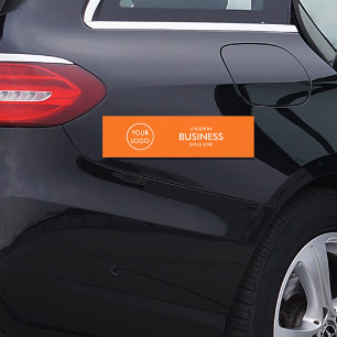 Orange Custom Business Logo Car Magnet
