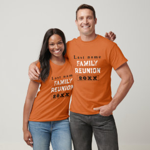 Orange custom family reunion, create your own T-Shirt