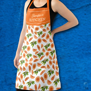 Orange Custom Kitchen Unisex, Fruit Unisex Apron