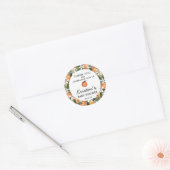 Orange Cutie Baby Shower Thank You Favor Classic Round Sticker (Envelope)