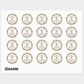 Orange Cutie Baby Shower Thank You Favor Classic Round Sticker (Sheet)