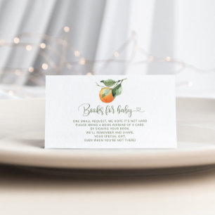 Orange cutie books for baby ticket enclosure card
