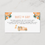 Orange Cutie Gender Neutral Shower Books for Baby Enclosure Card
