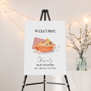 Orange Cutie Pie Fall Baby Shower Welcome Sign