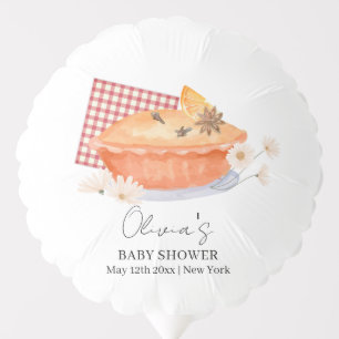 Orange Cutie Pie Flower Fall Baby Shower Balloon