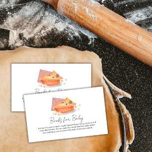 Orange Cutie Pie Flower Fall Books Baby Shower Enclosure Card