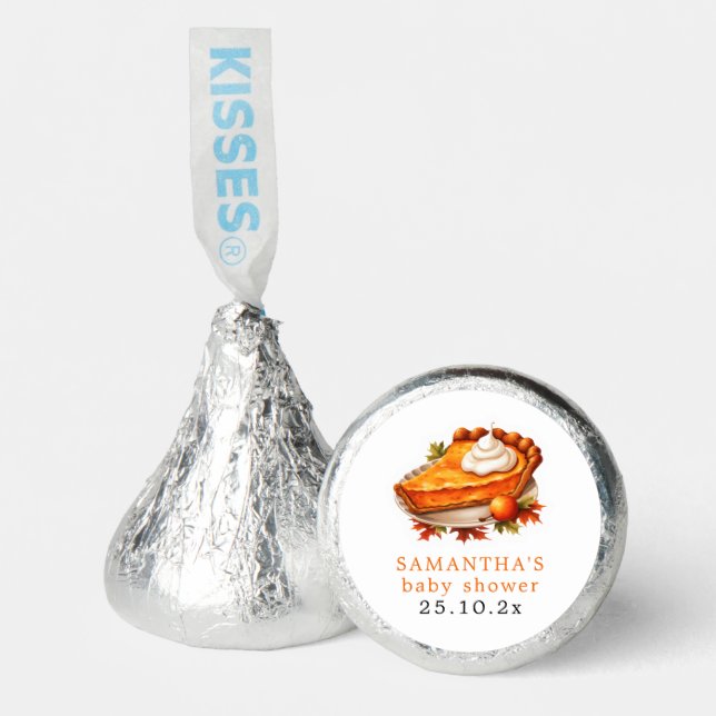 Orange Cutie Pie Pumpkin Fall Baby Shower  Hershey®'s Kisses® (Front)