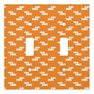 Orange Dachshund Light Switch Cover