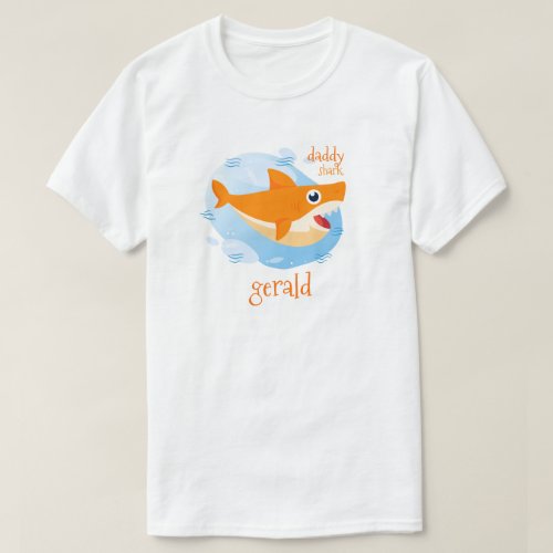 Orange Daddy Shark T-Shirt