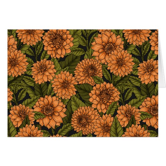 Orange Dahlia garden (Front Horizontal)