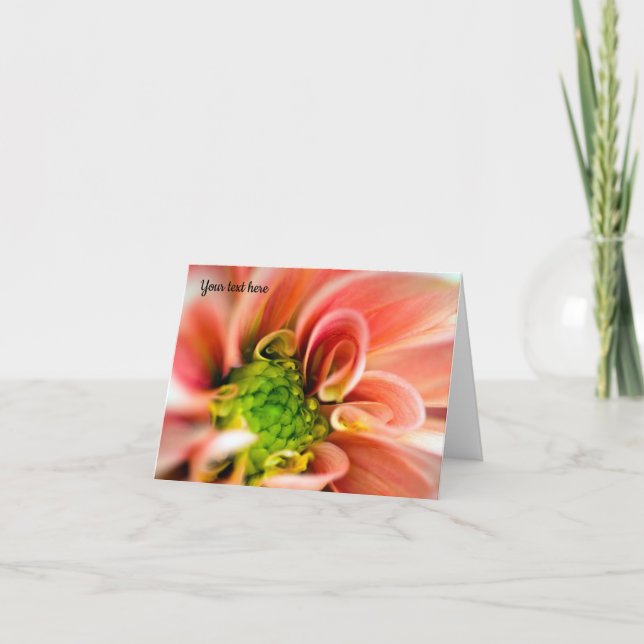 Orange Dahlia Greeting card (Front)