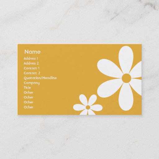 Customizable Orange Daisies - Business Business Cards