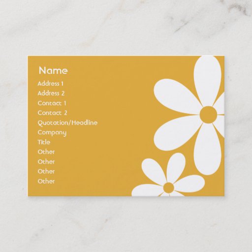 Customizable Orange Daisies - Chubby Business Cards