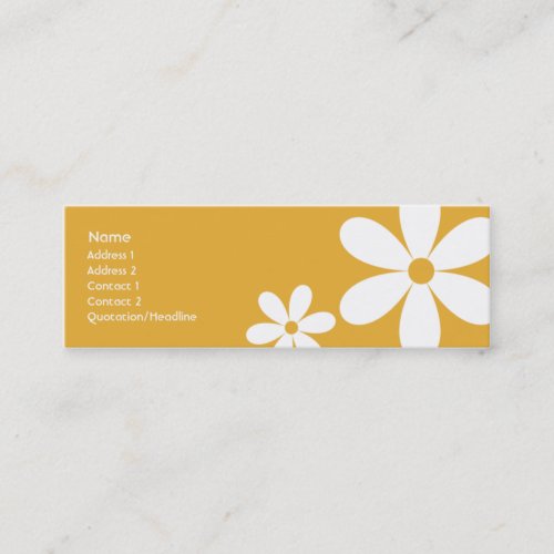 Orange Daisies - Skinny Business Card Template