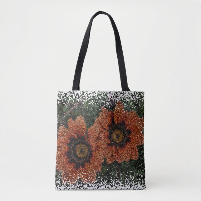 Orange Daisy Balls All Over Print Tote Bag (Front)