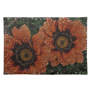 Orange Daisy Balls Placemat
