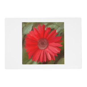 Orange Daisy Botanical Art Placemat