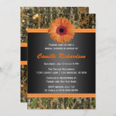 Orange Daisy Bridal Shower Invitation (Front/Back)