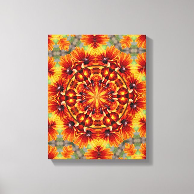Orange Daisy Frame Create Your Own Photo     Canvas Print (Front)