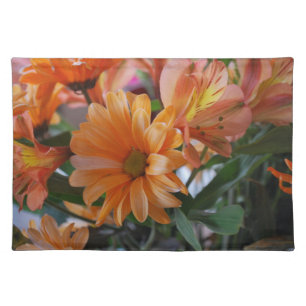 Orange Daisy Mum Flower Placemat