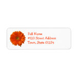 Orange Daisy Return Address Mailing Label