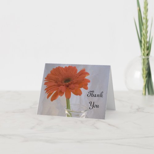 Orange Daisy Wedding Bridesmaid Thank You